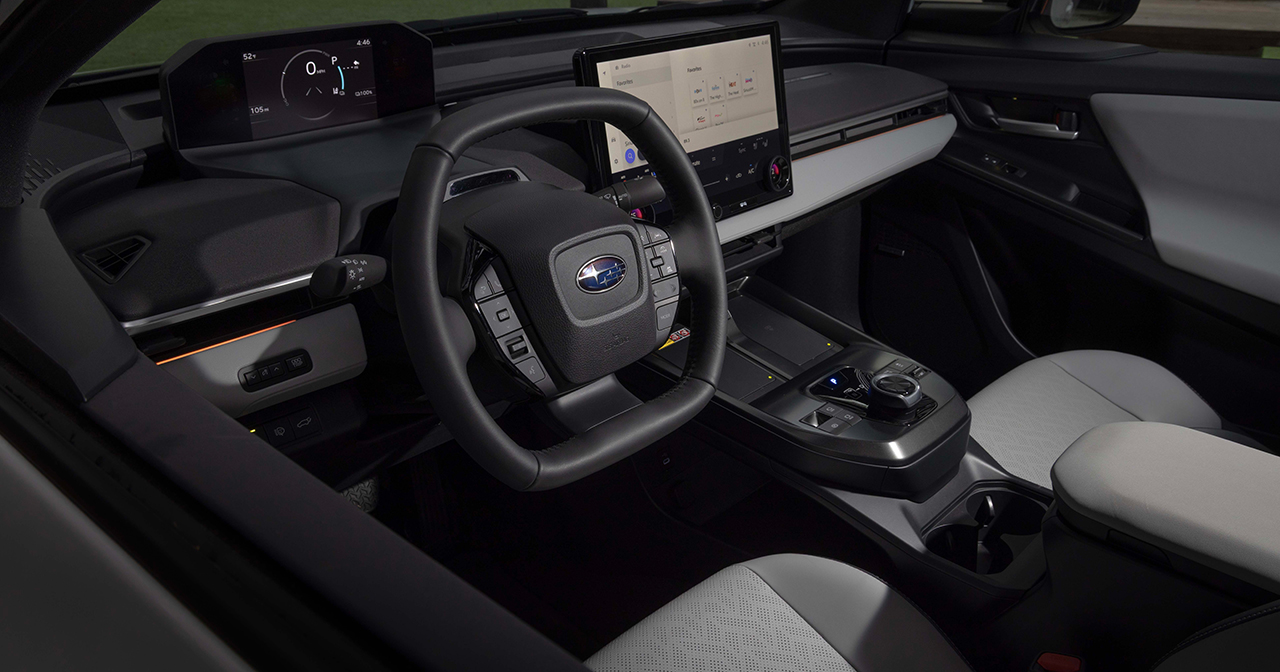 Interieur van de vernieuwde Subaru Solterra 2026 Interieur van de vernieuwde Subaru Solterra 2026