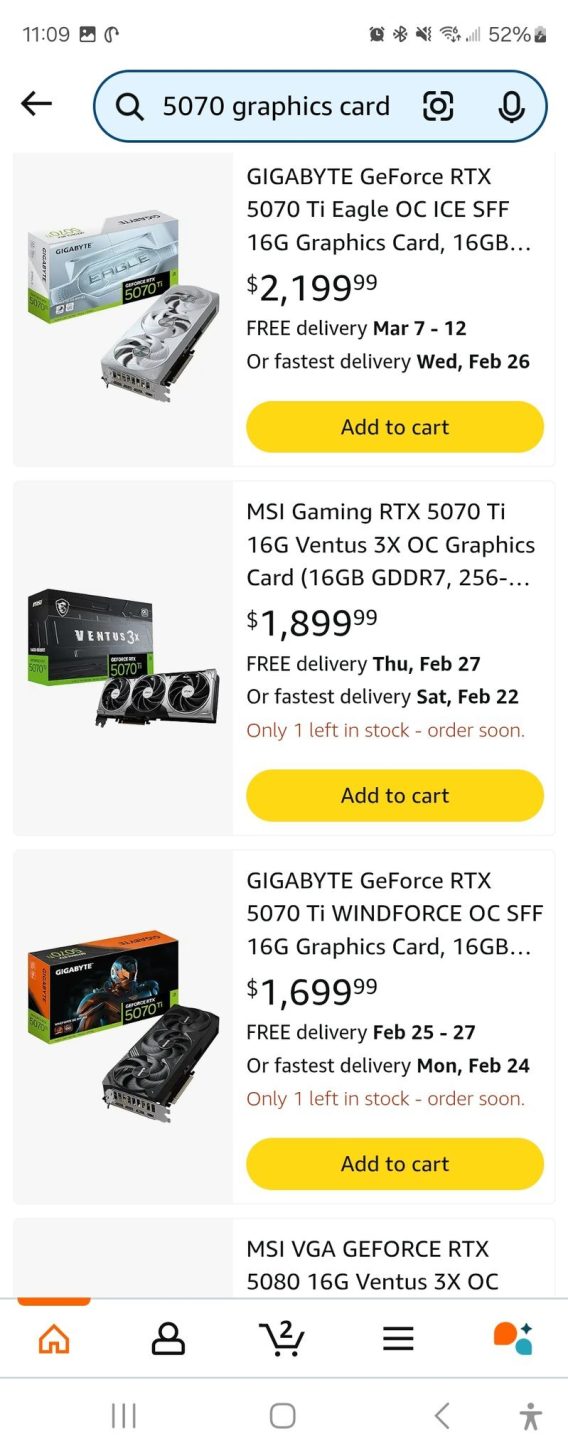 Aangepaste versie van GeForce RTX 5070 Ti Aangepaste versie van GeForce RTX 5070 Ti