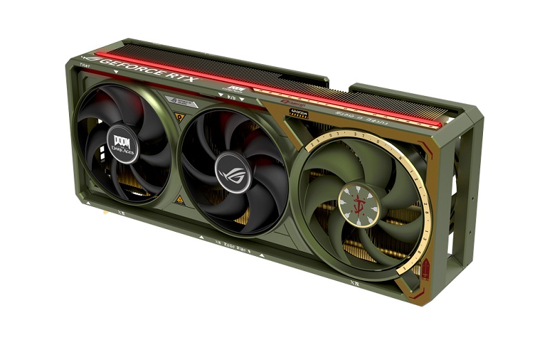 ROG Astral GeForce RTX 5080 DOOM Edition Videokaart Ventilatoren ROG Astral GeForce RTX 5080 DOOM Edition Videokaart Ventilatoren