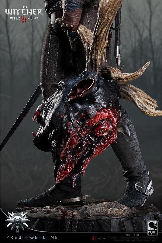 Detail van de figuren van Geralt en Ciri Detail van de figuren van Geralt en Ciri