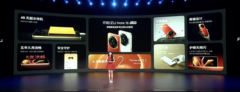Meizu Note 16 smartphone in Jade White kleur Meizu Note 16 smartphone in Jade White kleur
