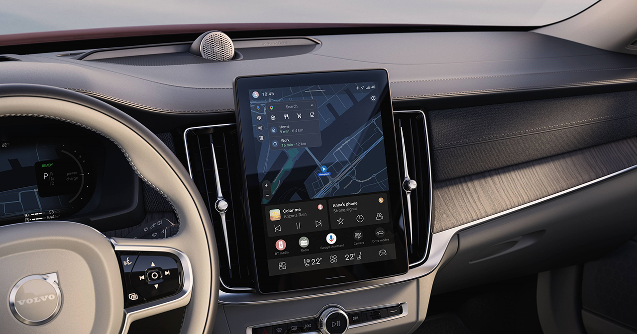 Interieur van de vernieuwde Volvo S90 met verbeterde geluidsisolatie Interieur van de vernieuwde Volvo S90 met verbeterde geluidsisolatie