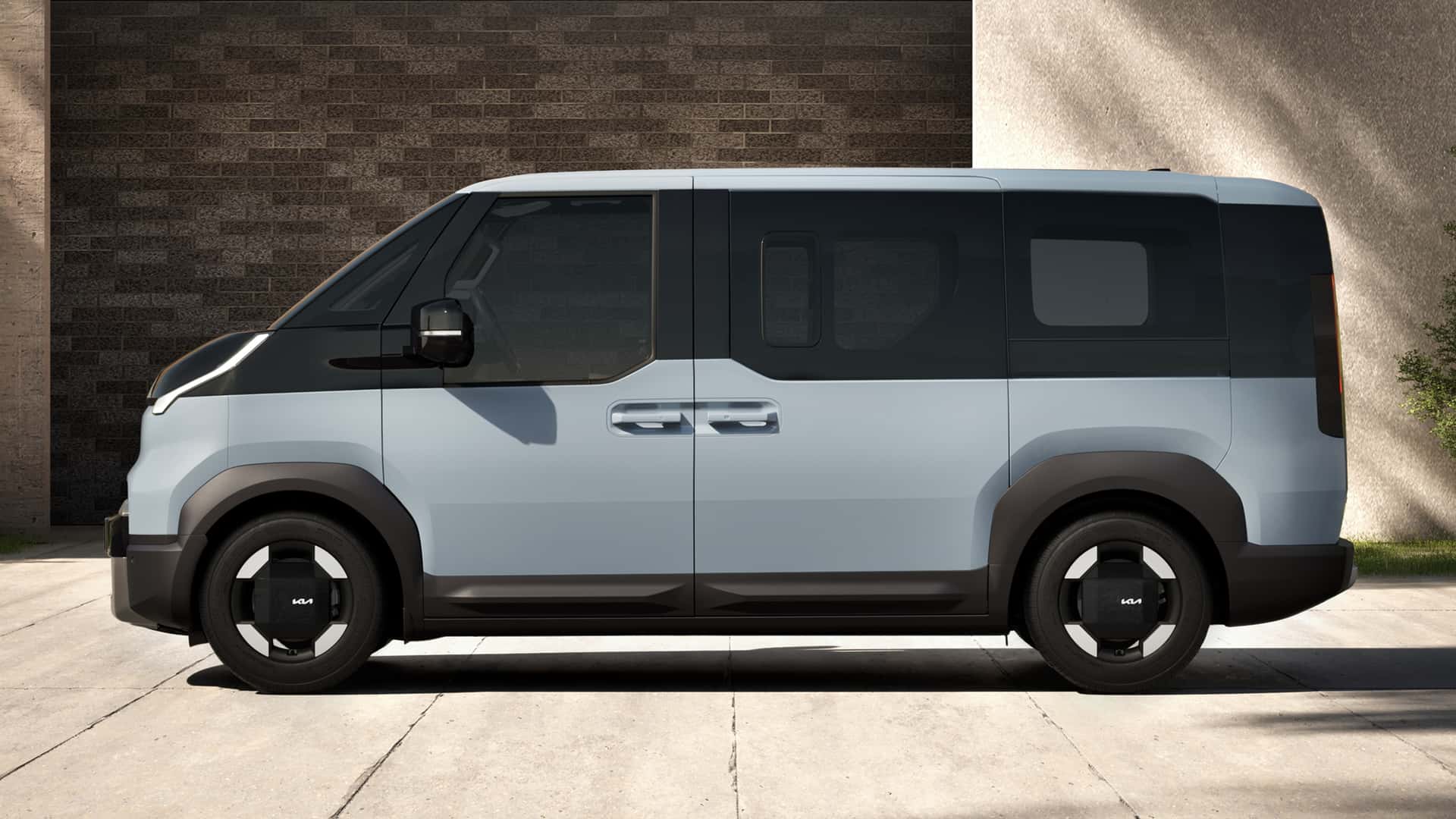 Kia PV5 achteraanzicht Kia PV5 achteraanzicht
