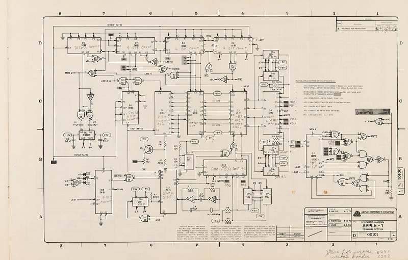 Een oude Apple-1 computer. Een oude Apple-1 computer.