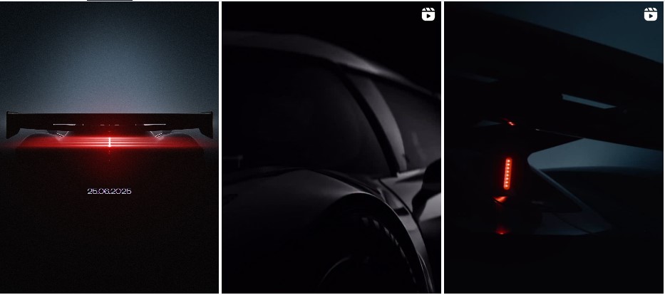 Screenshot van teasers op de Instagram pagina van Koenigsegg Screenshot van teasers op de Instagram pagina van Koenigsegg