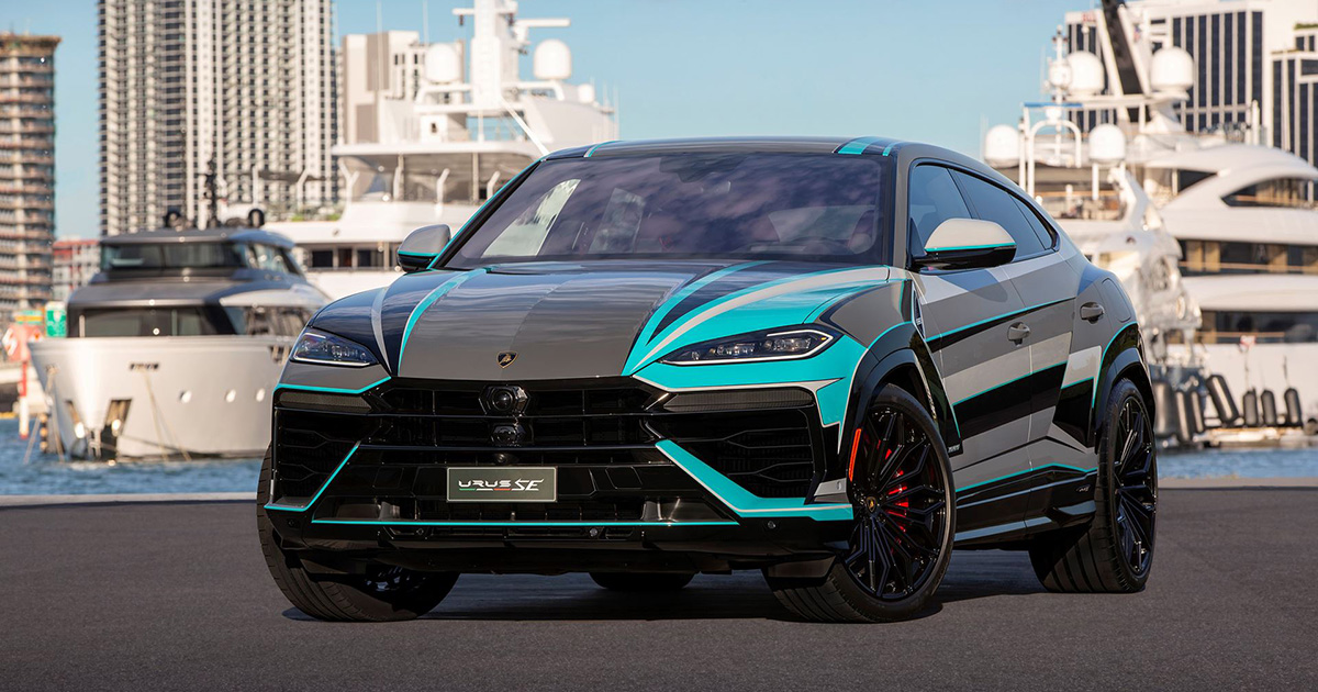 Lamborghini Urus SE met unieke designerlak op Art Basel Lamborghini Urus SE met unieke designerlak op Art Basel