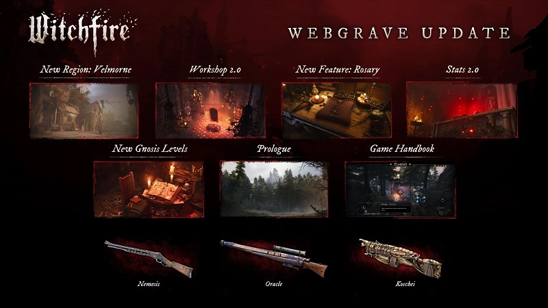 Een afbeelding van het nieuwe wapen in Witchfire