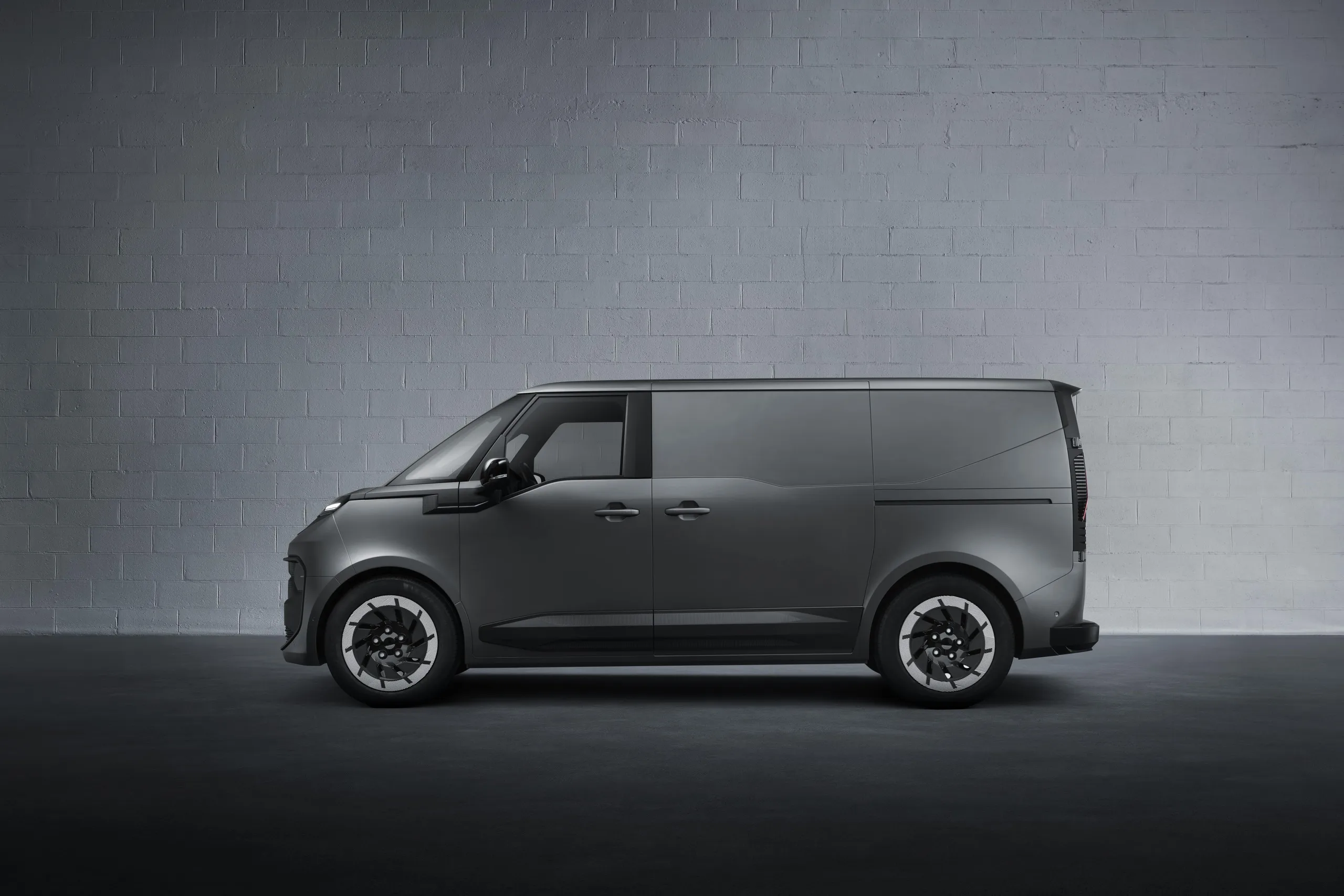 Interieur van de Panel Van elektrische bestelwagen Interieur van de Panel Van elektrische bestelwagen