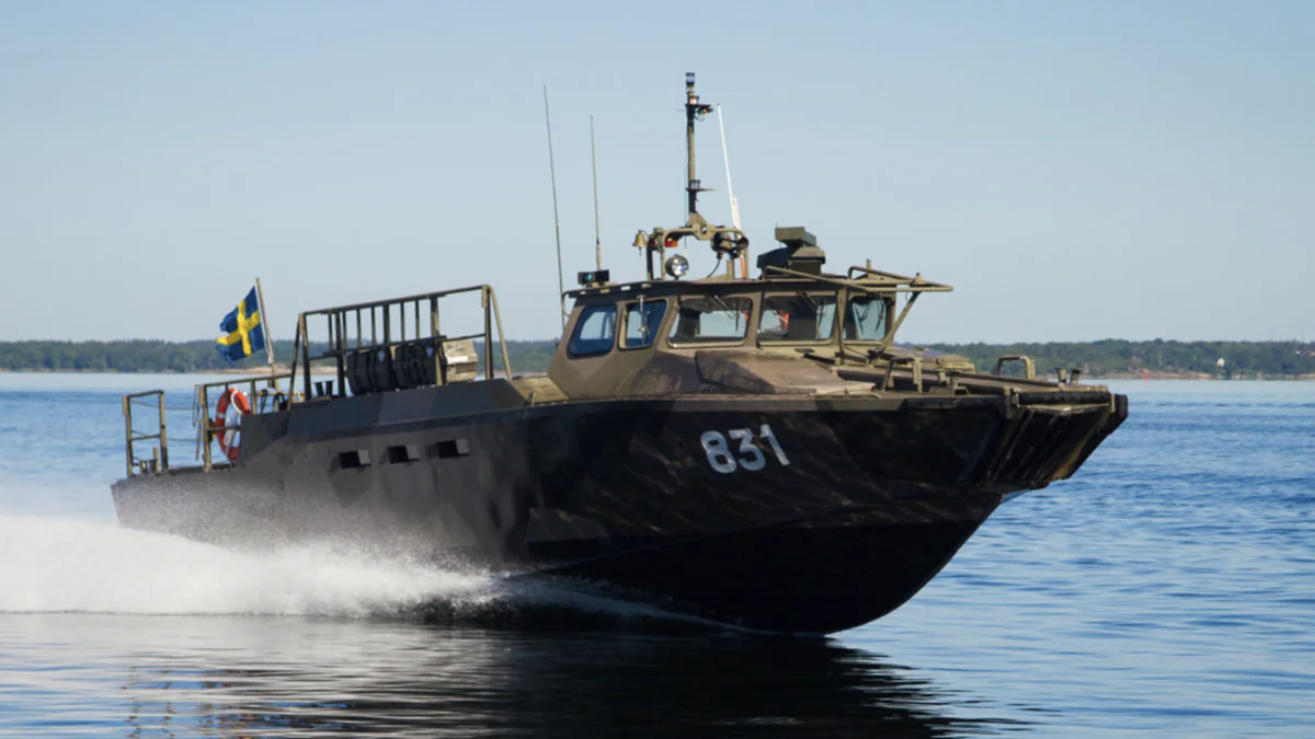 Boot Stridsbåt 90 (CB90) De Stridsbåt 90 (CB90) boot. Illustratie: Zweedse marine