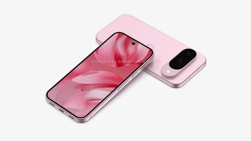Render van Google Pixel 10 in verschillende hoeken Render van Google Pixel 10 in verschillende hoeken