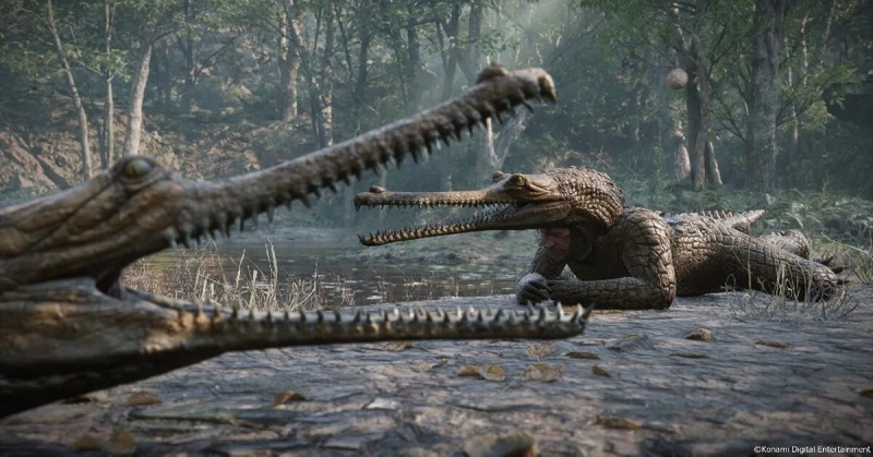 Een screenshot van het krokodillenkostuum Een screenshot van het krokodillenkostuum