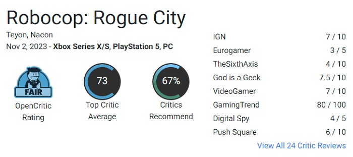 Een game voor fans: recensenten waren vol lof over de shooter RoboCop: Rogue City-2 Een game voor fans: recensenten waren vol lof over de shooter RoboCop: Rogue City-2