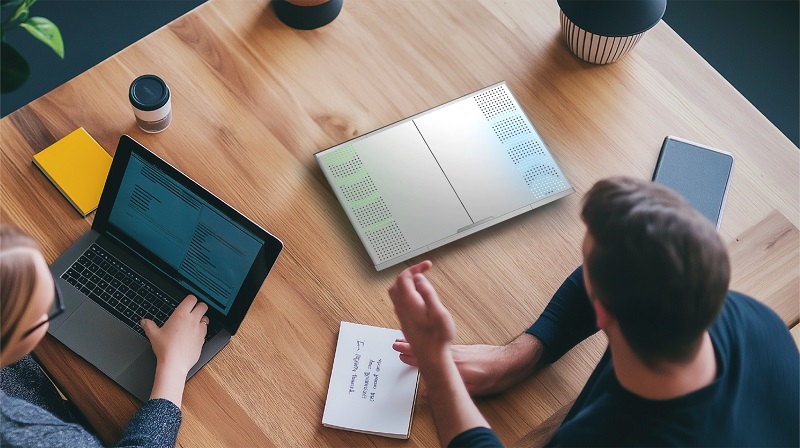 Compal Infinite Laptop concept met uitbreidbaar scherm Compal Infinite Laptop concept met uitbreidbaar scherm