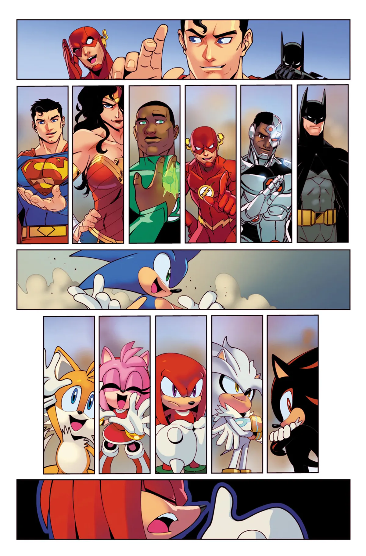 DC X Sonic the Hedgehog stripfiguren DC X Sonic the Hedgehog stripfiguren