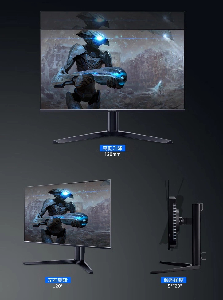 Acer Predator X27U X1 onderkant van de monitor Acer Predator X27U X1 onderkant van de monitor