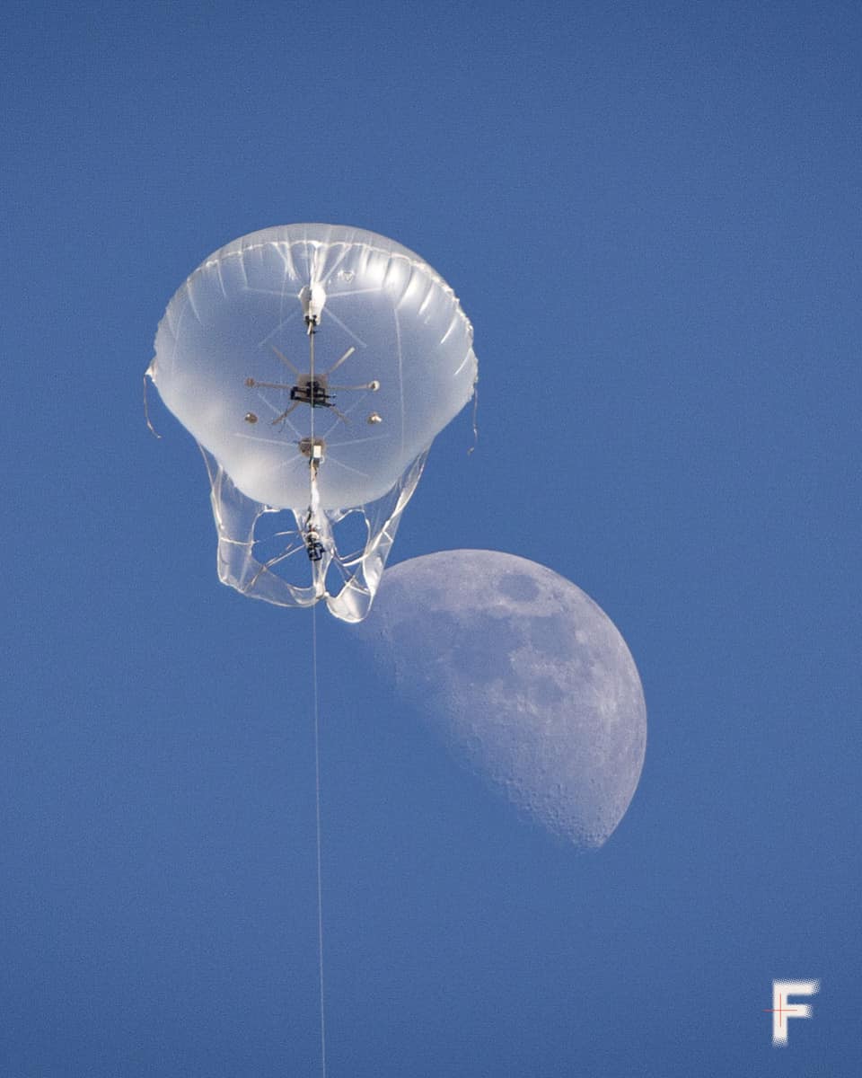 Aerostat in actie Aerostat in actie