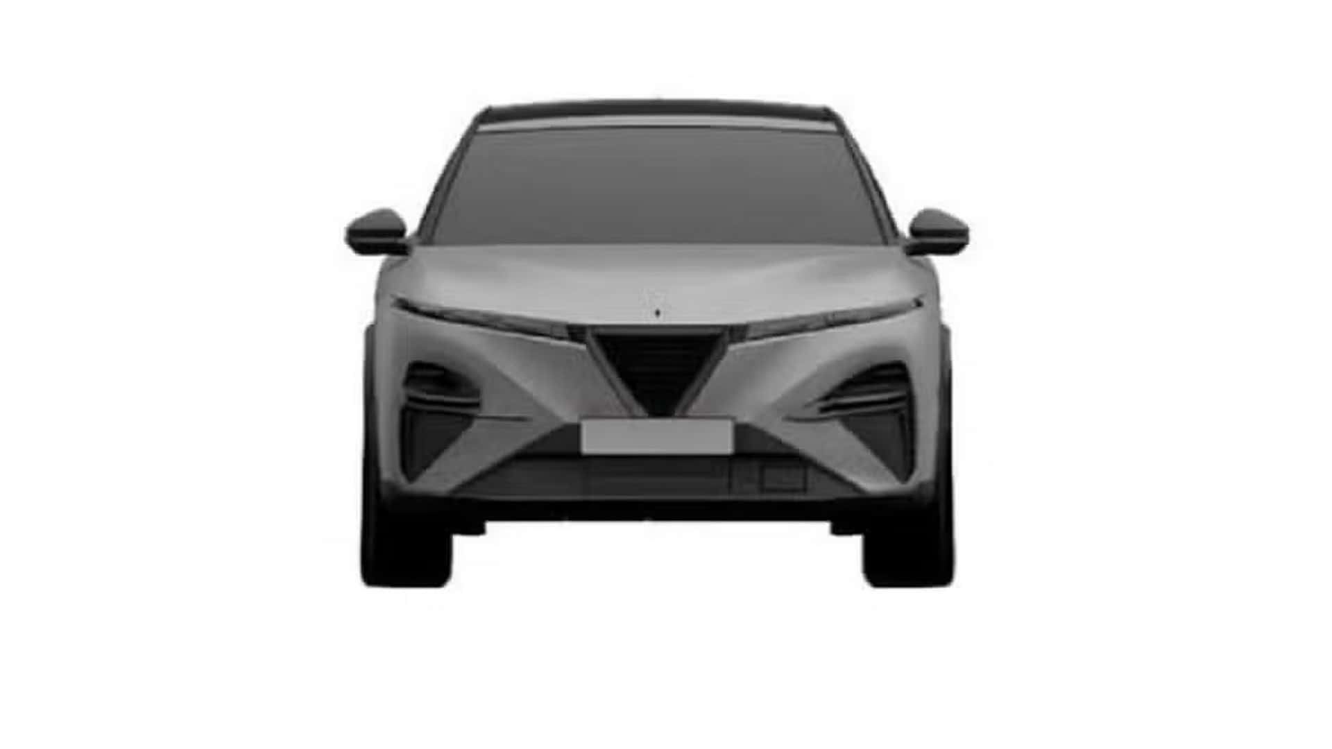 Lichtdriehoek aan de achterkant van de Alfa Romeo Stelvio 2025 Lichtdriehoek aan de achterkant van de Alfa Romeo Stelvio 2025
