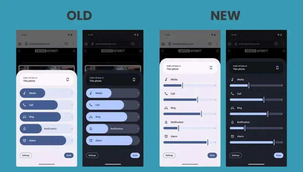 De nieuwe minimalistische volumeregelaar van Android 16 De nieuwe minimalistische volumeregelaar van Android 16