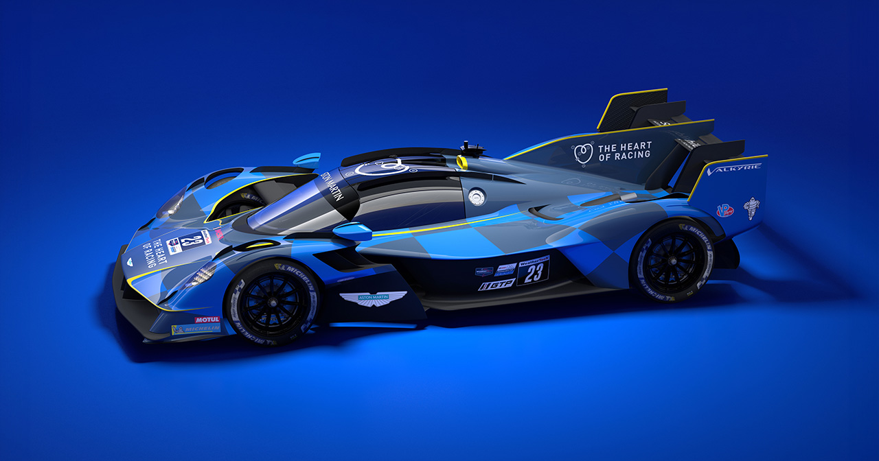 Aston Martin Valkyrie LMH onderweg Aston Martin Valkyrie LMH onderweg