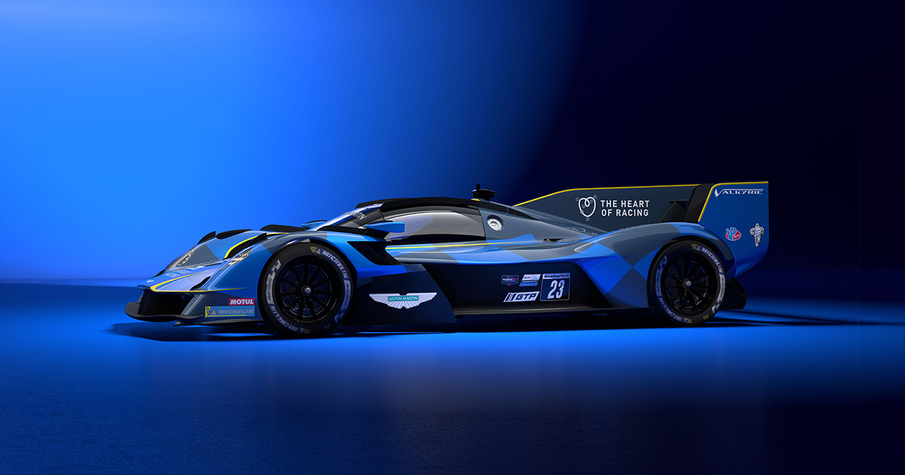 Aston Martin Valkyrie LMH bij de start van de race. Aston Martin Valkyrie LMH bij de start van de race.