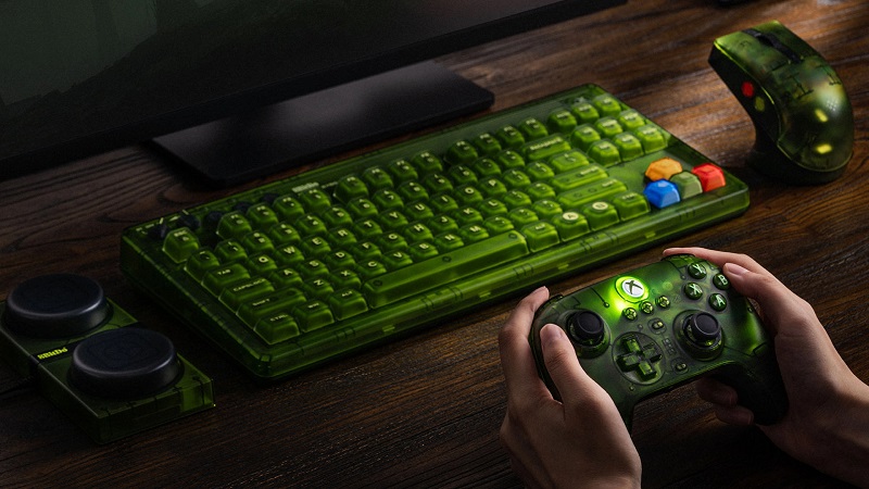 8BitDo gaming toetsenbord en muis in groen ontwerp 8BitDo gaming toetsenbord en muis in groen ontwerp