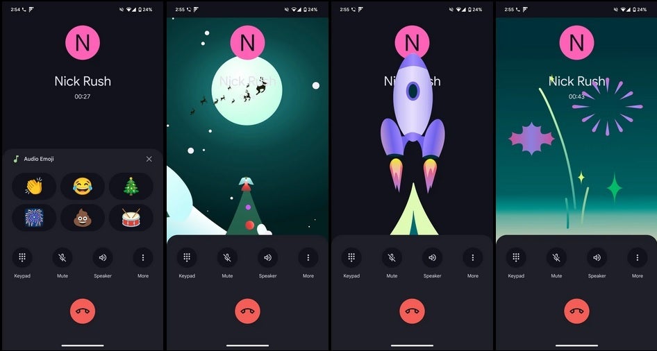 Audio emoji kerstboom Nieuwe audio-emoji in de Pixel Phone-app