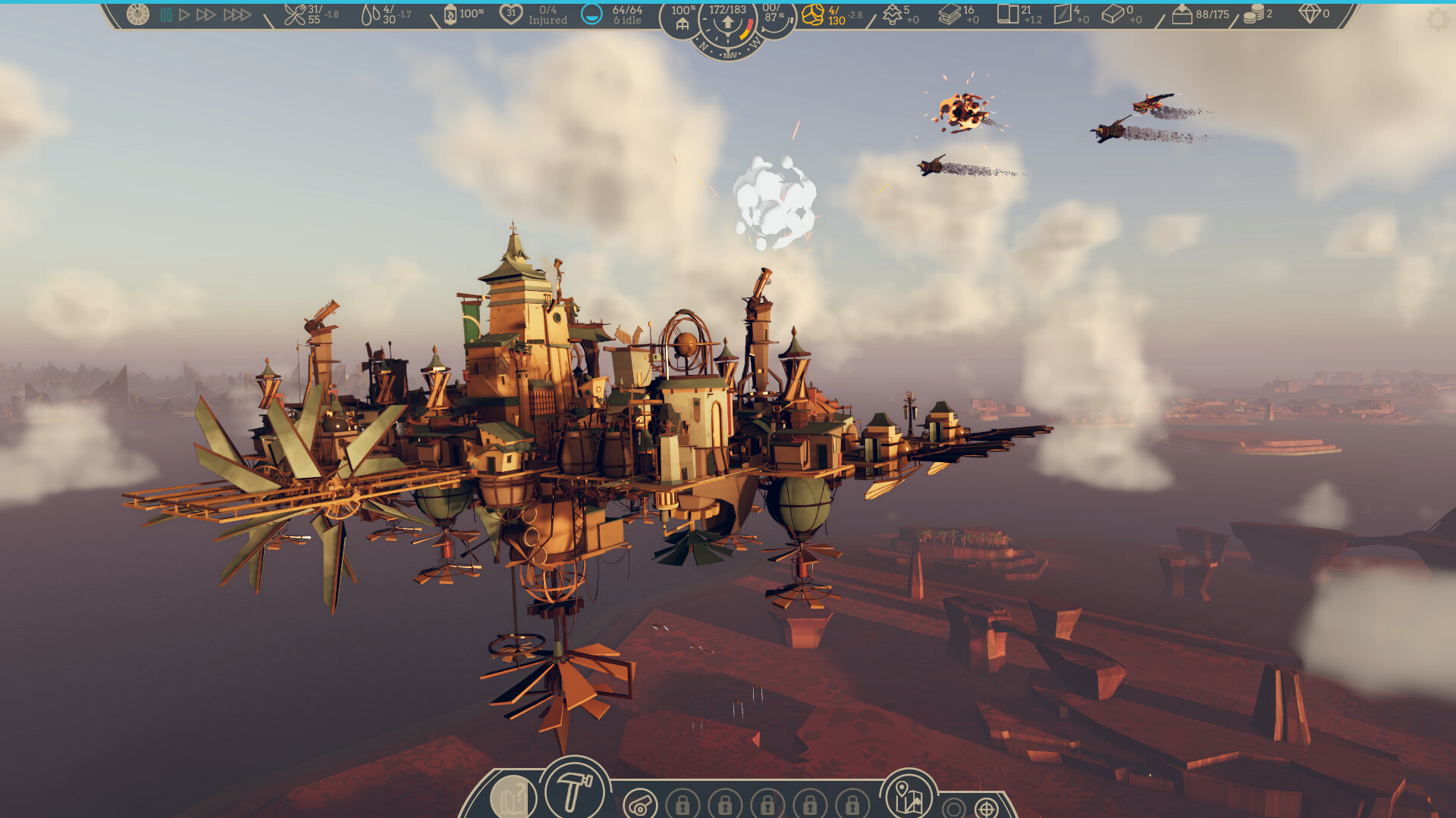 Een scène uit het spel Airborne Empire Een scène uit het spel Airborne Empire
