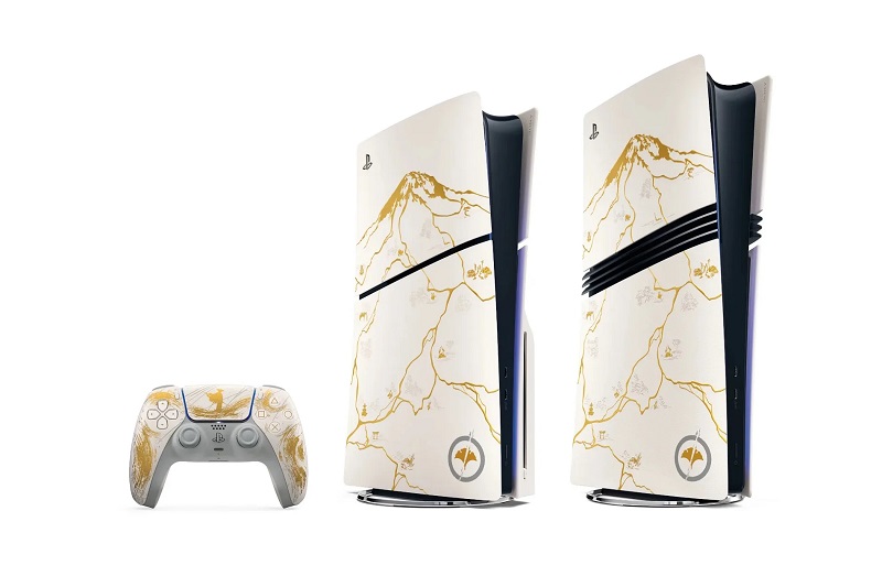 PlayStation 5 Gold Limited Edition in kintsugi stijl PlayStation 5 Gold Limited Edition in kintsugi stijl