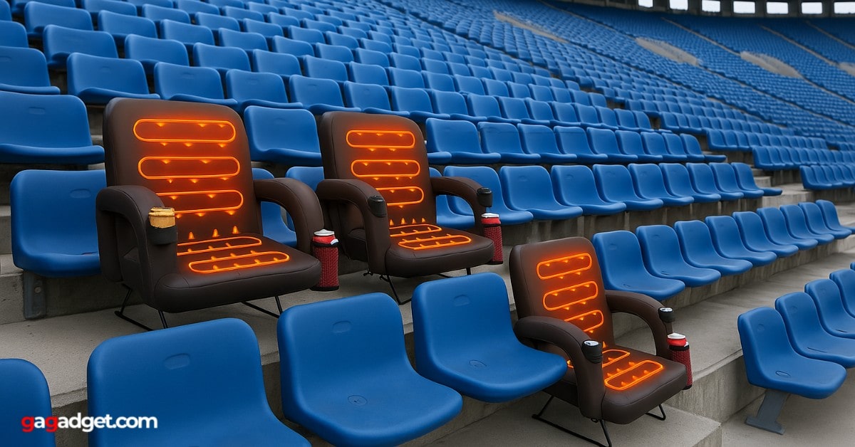 Verwarmde tribunestoel. Bron Verwarmde tribunestoel. Bron