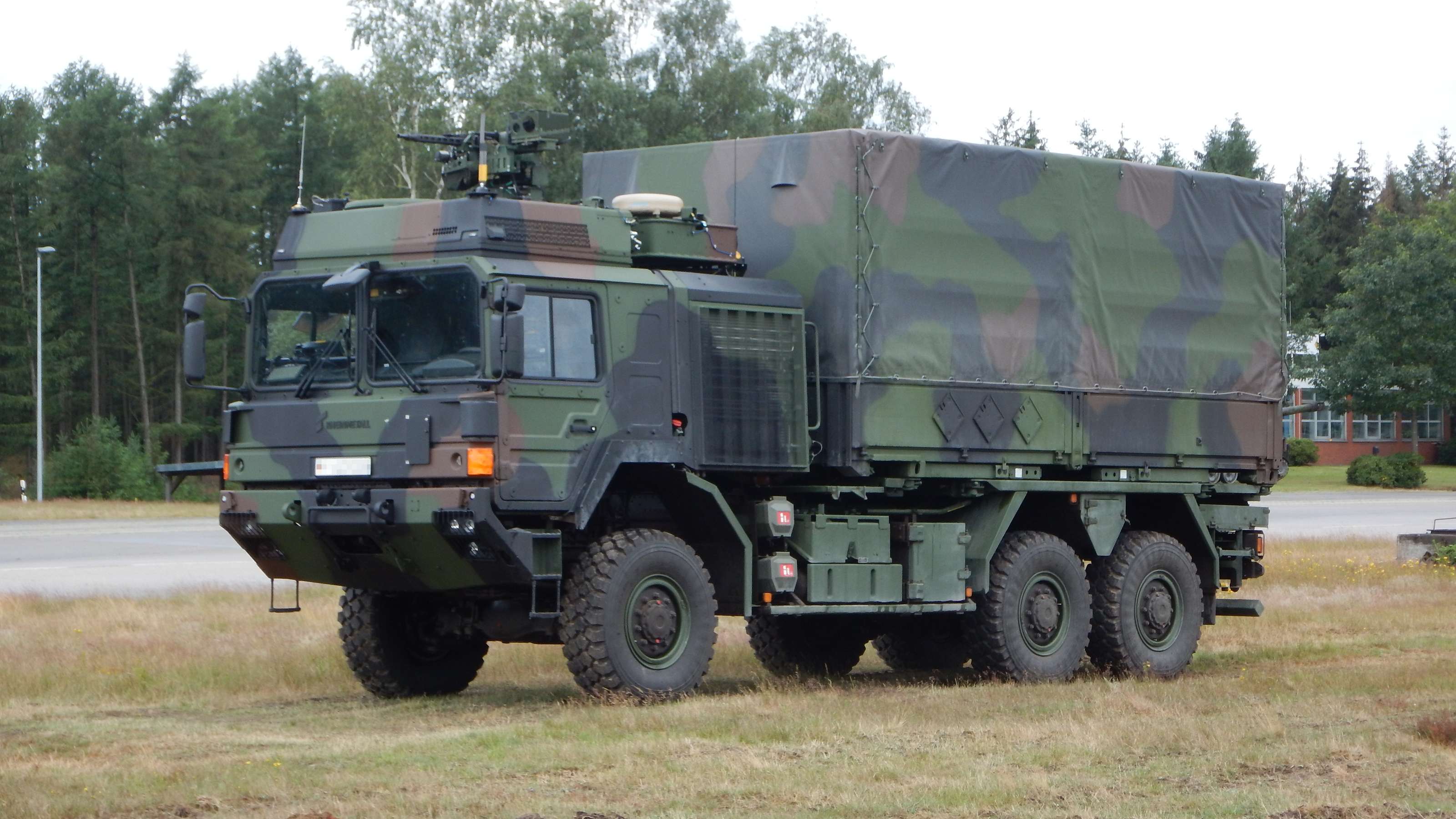 Militaire vrachtwagen Een militaire vrachtwagen. Illustratie: Bundeswehr