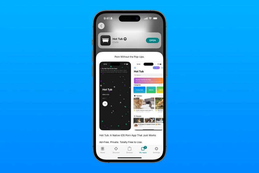 Hot Tub-app in de AltStore PAL-winkel Hot Tub-app in de AltStore PAL-winkel