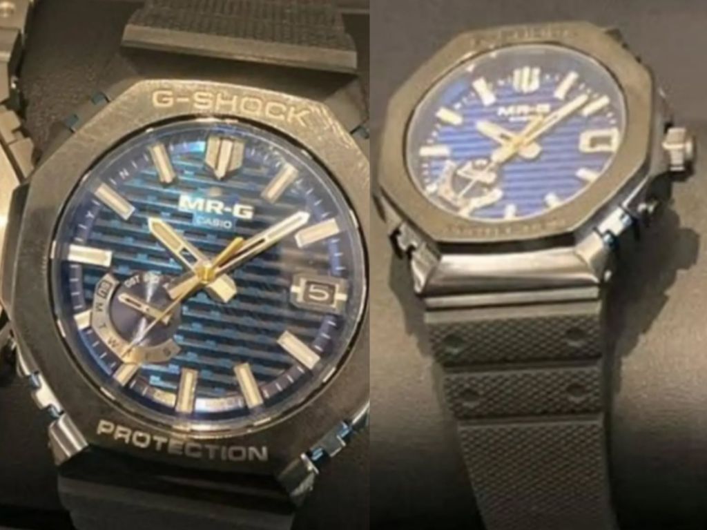De oorsprong van het Casio MRG-B2100R-1 ontwerp is onthuld: een titanium kast en een donkerblauwe wijzerplaat met elementen uit de Japanse cultuur.-2 Uitgelekte afbeelding van Casio MRG-B2100R-1