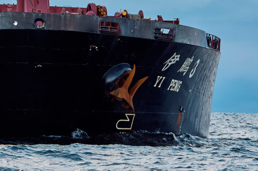 Yi Peng 3. Illustratie: Reuters Chinees vrachtschip Yi Peng 3