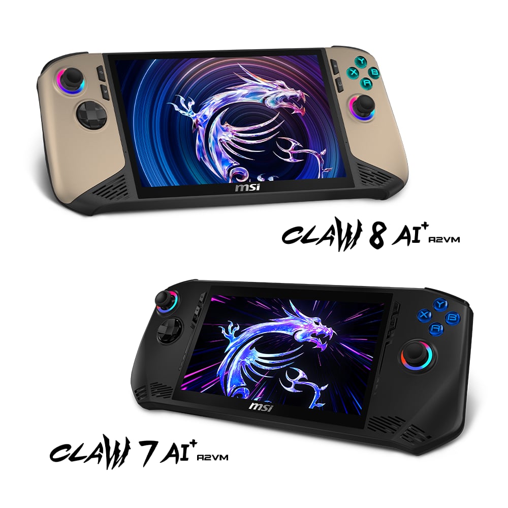Claw 7 AI+ en Claw 8 AI+ consoles Claw 7 AI+ en Claw 8 AI+ consoles