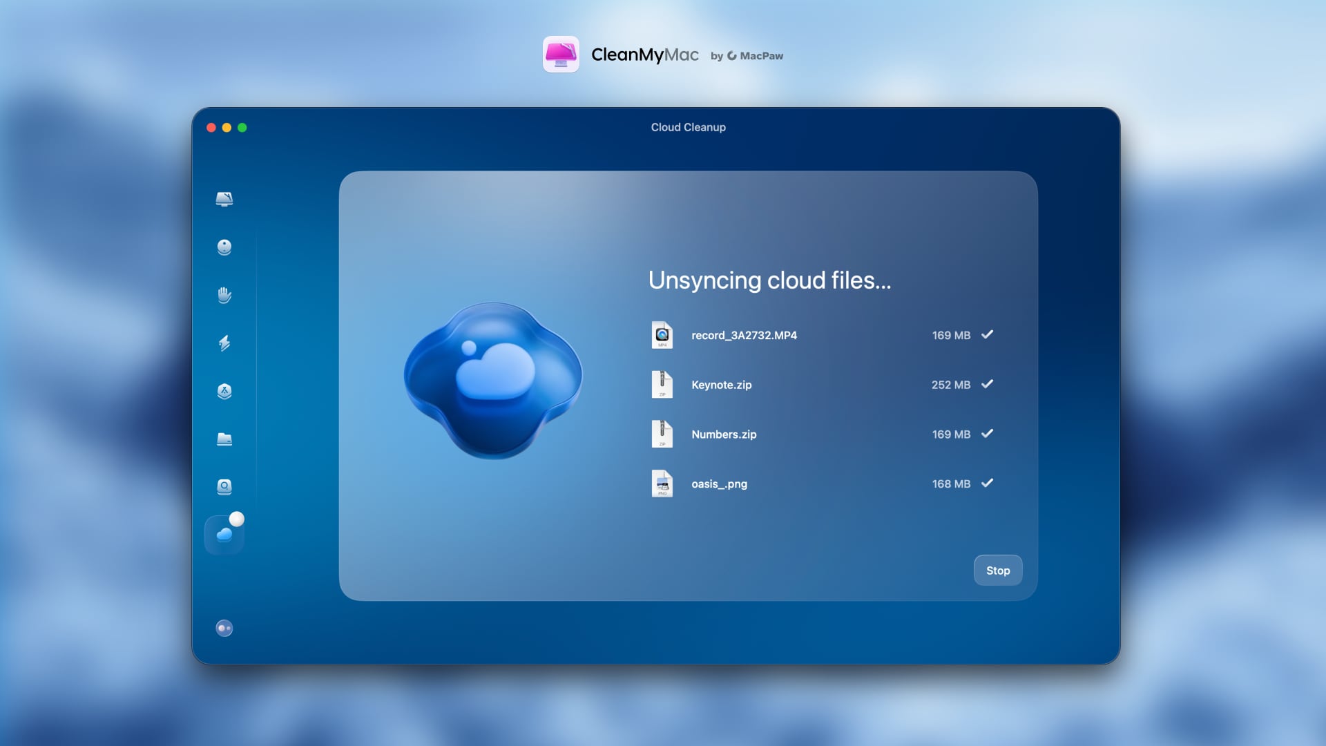 CleanMyMac Cloud Cleanup - Werken met bestanden