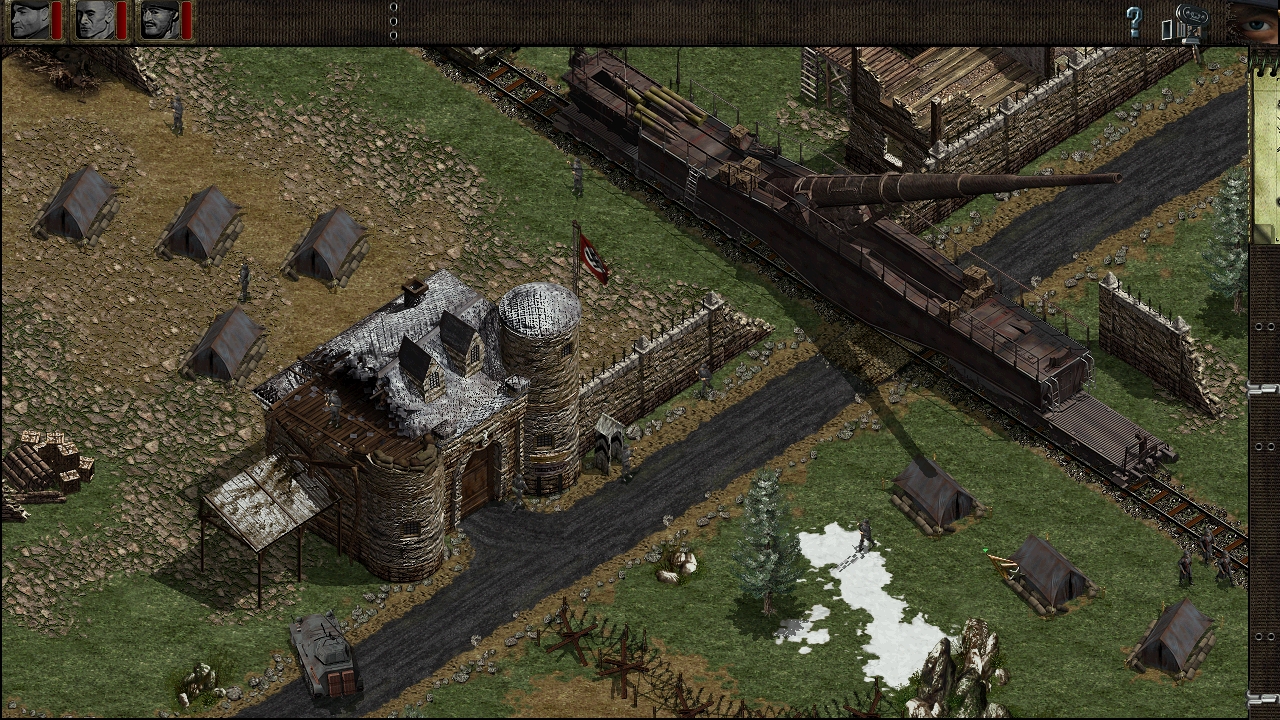 Graphics in Commandos: Behind Enemy Lines in 1998 Graphics in Commandos: Behind Enemy Lines in 1998