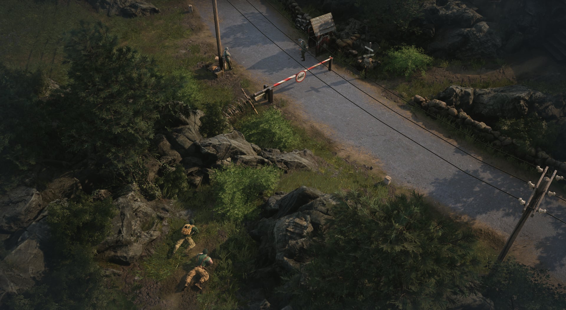 Een scène uit het spel Commandos: Origins Een scène uit het spel Commandos: Origins
