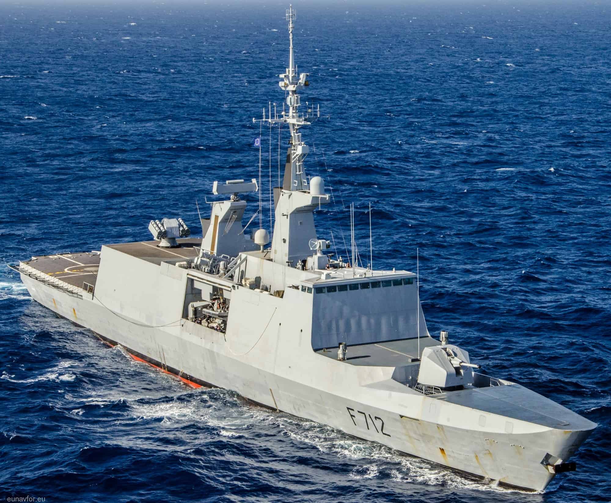 Fregat Courbet Het fregat Courbet. Illustratie: Franse marine