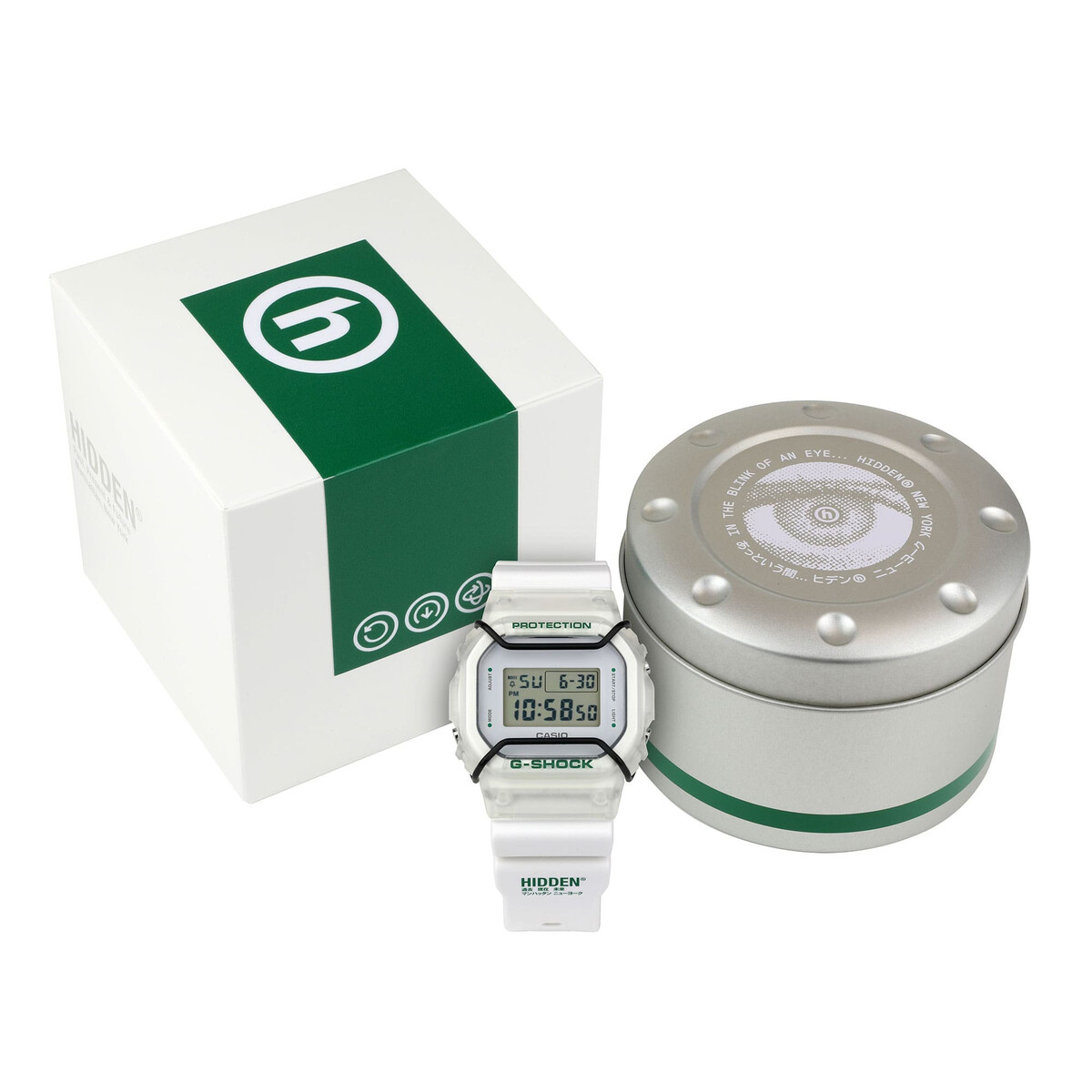 G-Shock DW5600HDN257 in een transparante kast