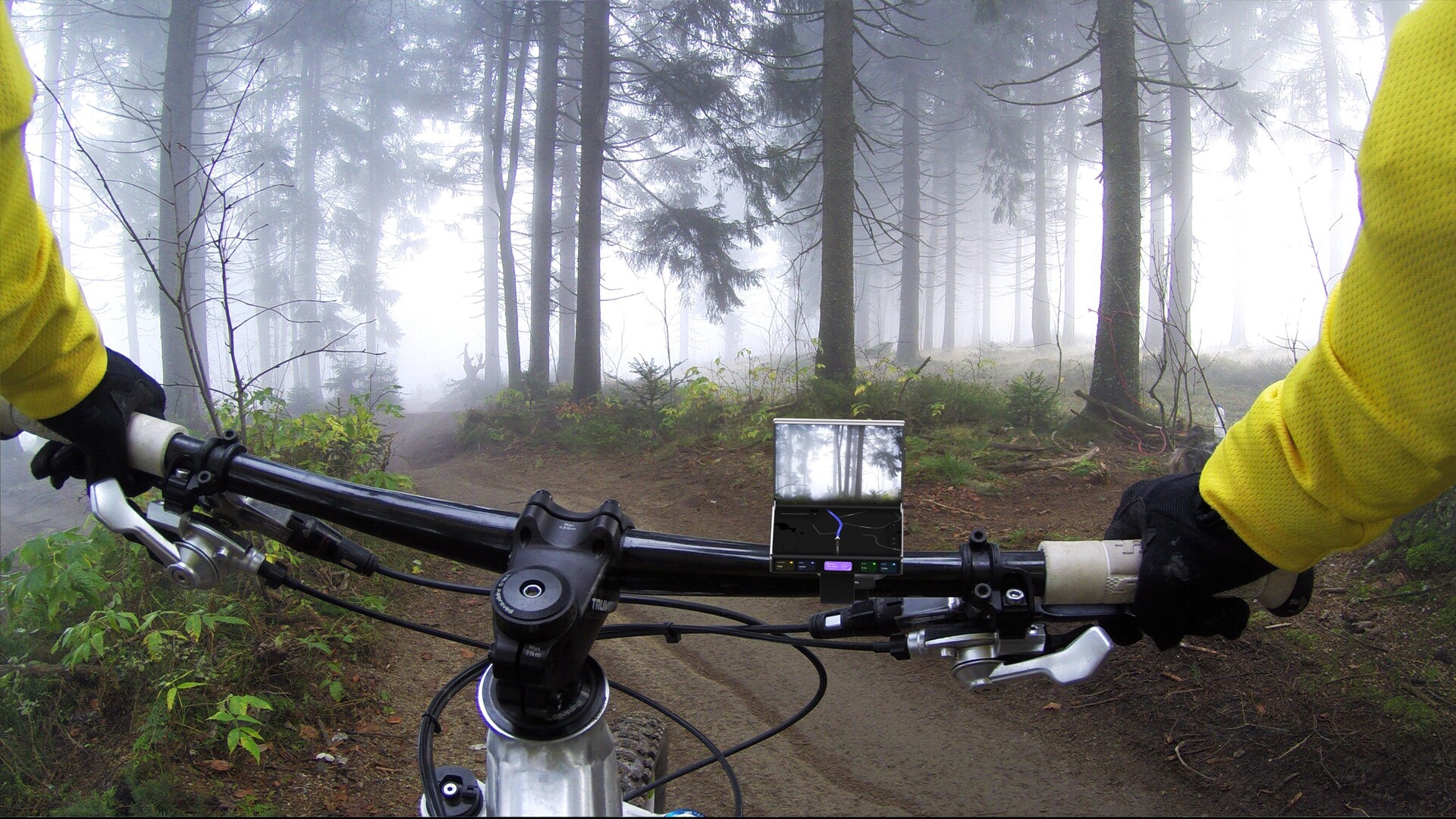 Opvouwbare smartphone voor op de fiets