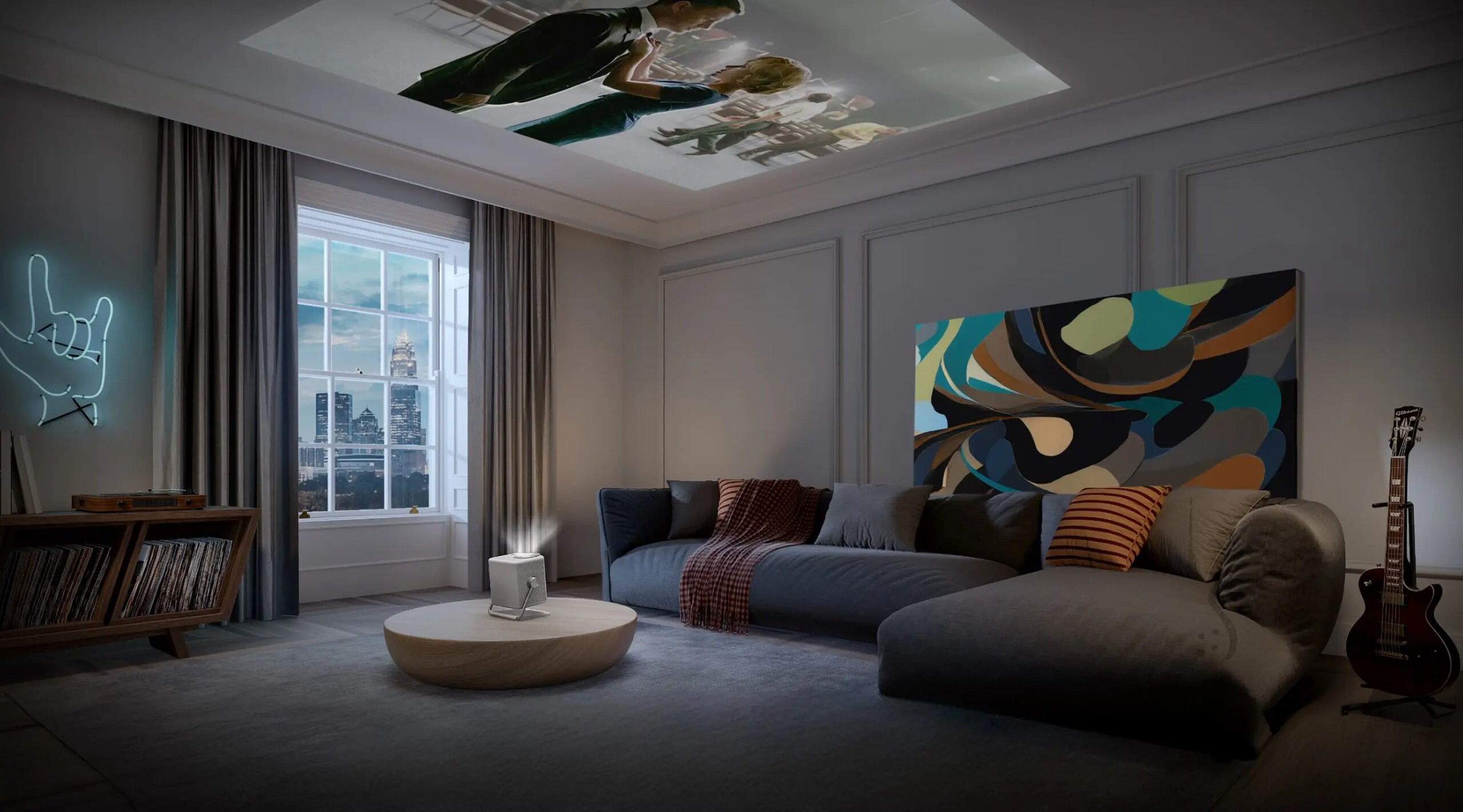 Hisense M2 Pro Laser Mini Projector plafond installatie Hisense M2 Pro Laser Mini Projector plafond installatie