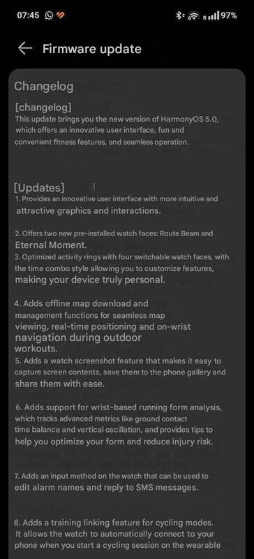 Huawei Watch GT 4 wereldwijde update versie 5.0.0.36 Huawei Watch GT 4 wereldwijde update versie 5.0.0.36