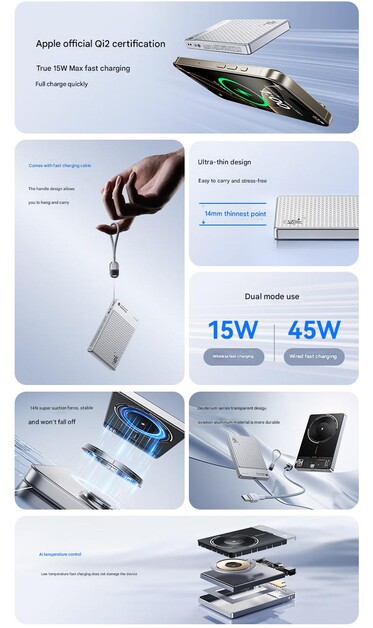 De belangrijkste functie van de RedMagic 10000 mAh draadloze powerbank is De belangrijkste functie van de RedMagic 10000 mAh draadloze powerbank is