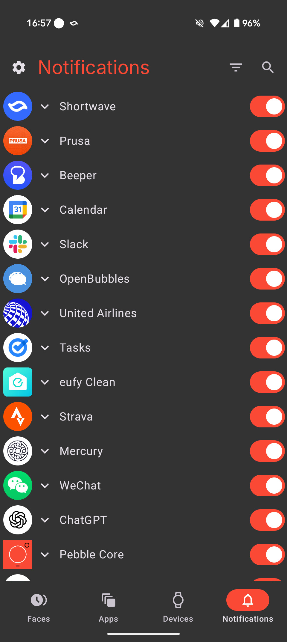 Pebble app meldingen Pebble app meldingen