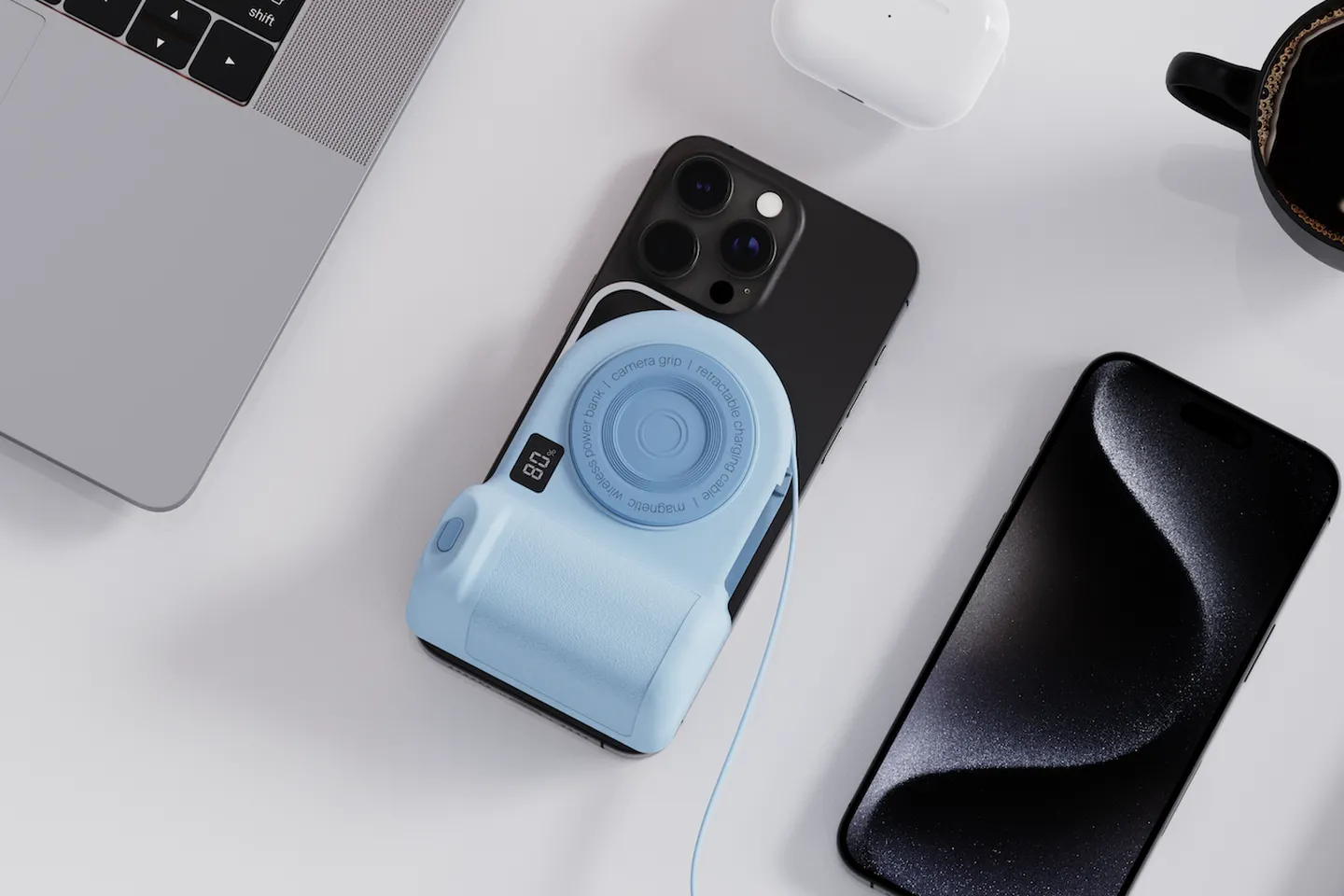 Belkin Stage PowerGrip blauw kleur 2 Belkin Stage PowerGrip blauw kleur 2