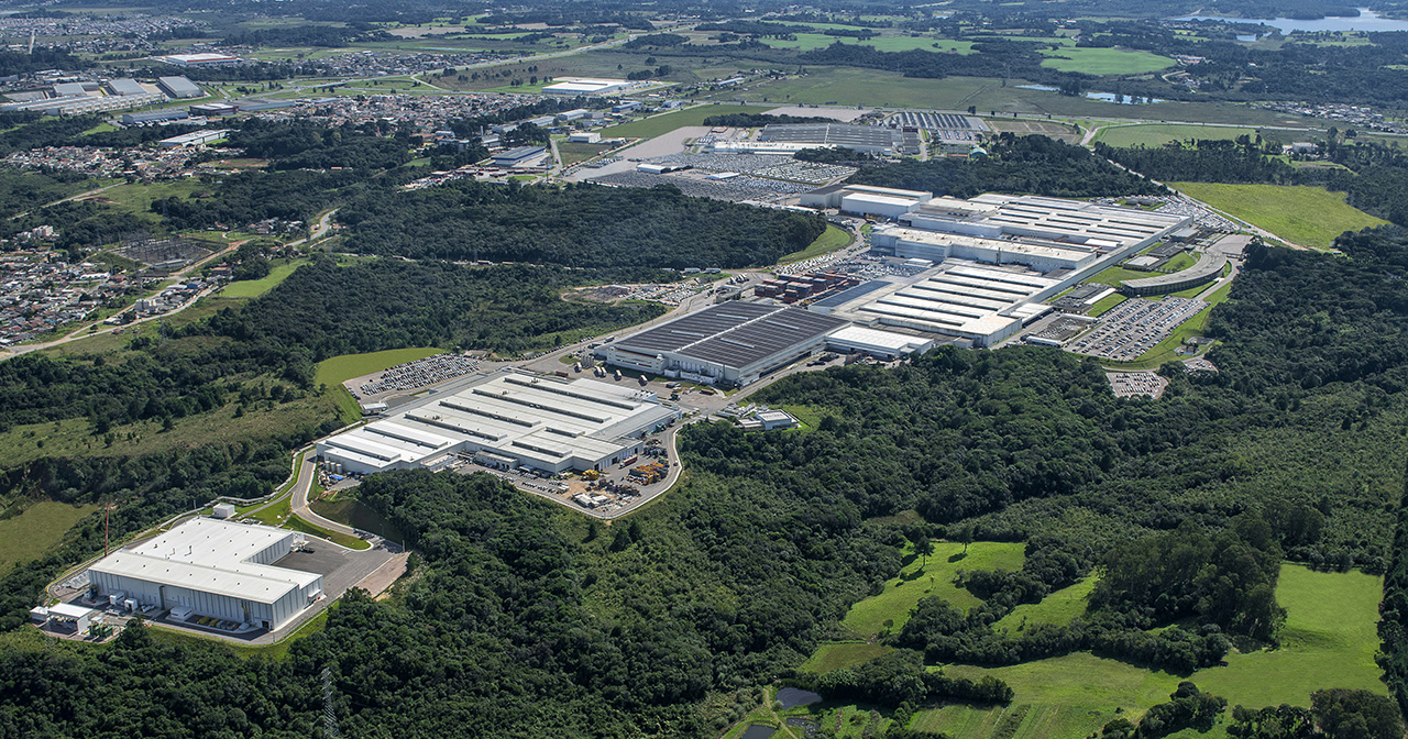 Autofabriek in Curitiba, Brazilië