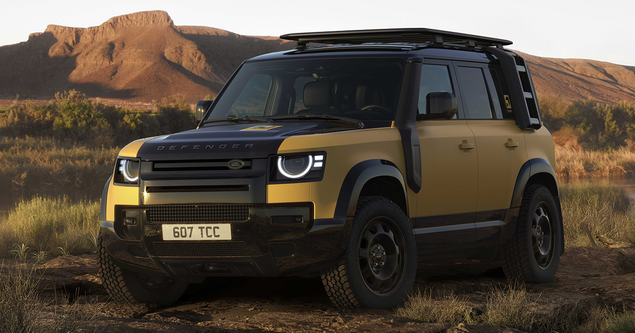 Defender Trophy Edition in de kleur Deep Sandglow Yellow
