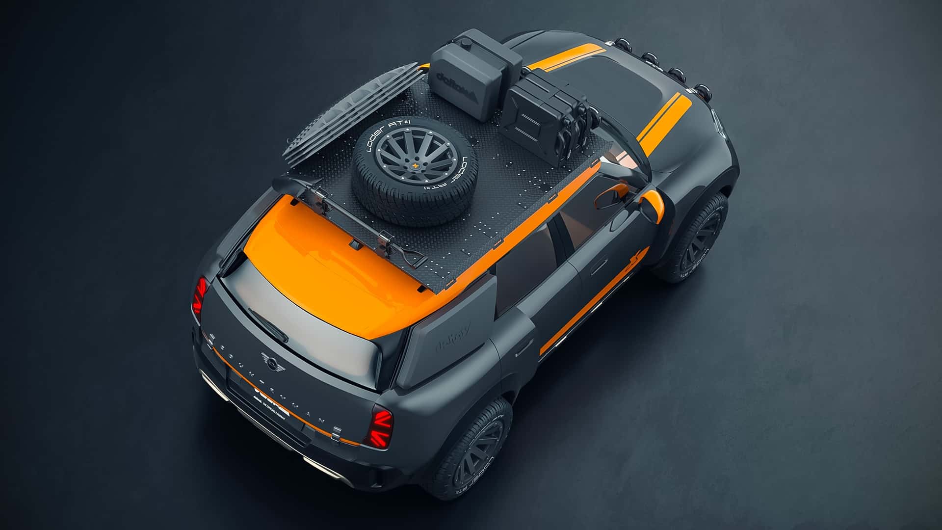 Mini Countryman in Dakar Rally stijl, weergave 3 Mini Countryman in Dakar Rally stijl, weergave 3