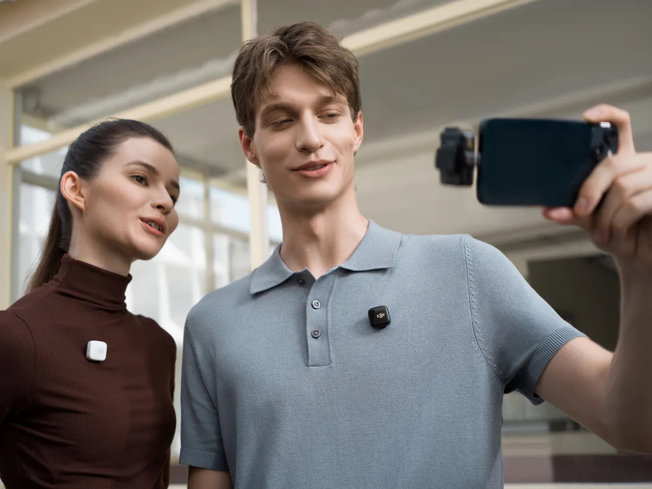 DJI Mic Mini верхній вигляд DJI Mic Mini верхній вигляд
