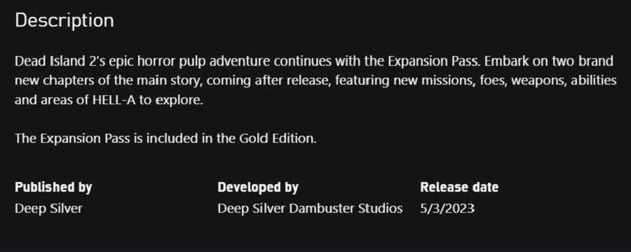 Het avontuur in de ruïnes van Los Angeles is nog niet voorbij! Expansion Pass pagina voor Dead Island 2 onthuld op Microsoft Store -2 Het avontuur in de ruïnes van Los Angeles is nog niet voorbij! Expansion Pass pagina voor Dead Island 2 onthuld op Microsoft Store -2